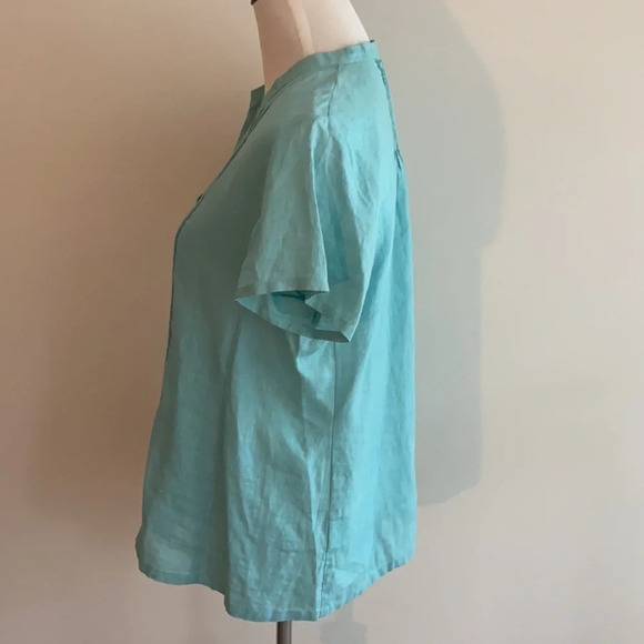 •Eileen Fisher•Irish Linen Pin tuck Blouse, EUC❤️ - Picture 3 of 8